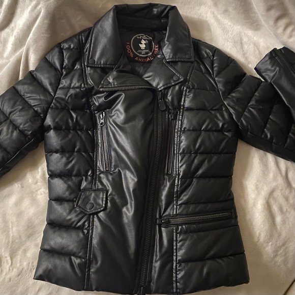 Save The Duck Faux Leather, XS Moto Jacket - Picture 3 of 12